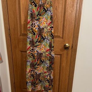 Tropical Multi-Color Maxi Dress - Sleeveless Summer Dress